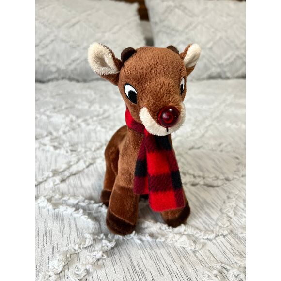 DanDee Rudolph, Red Nose Reindeer Plush Stuffed Animal - Picture 1 of 8